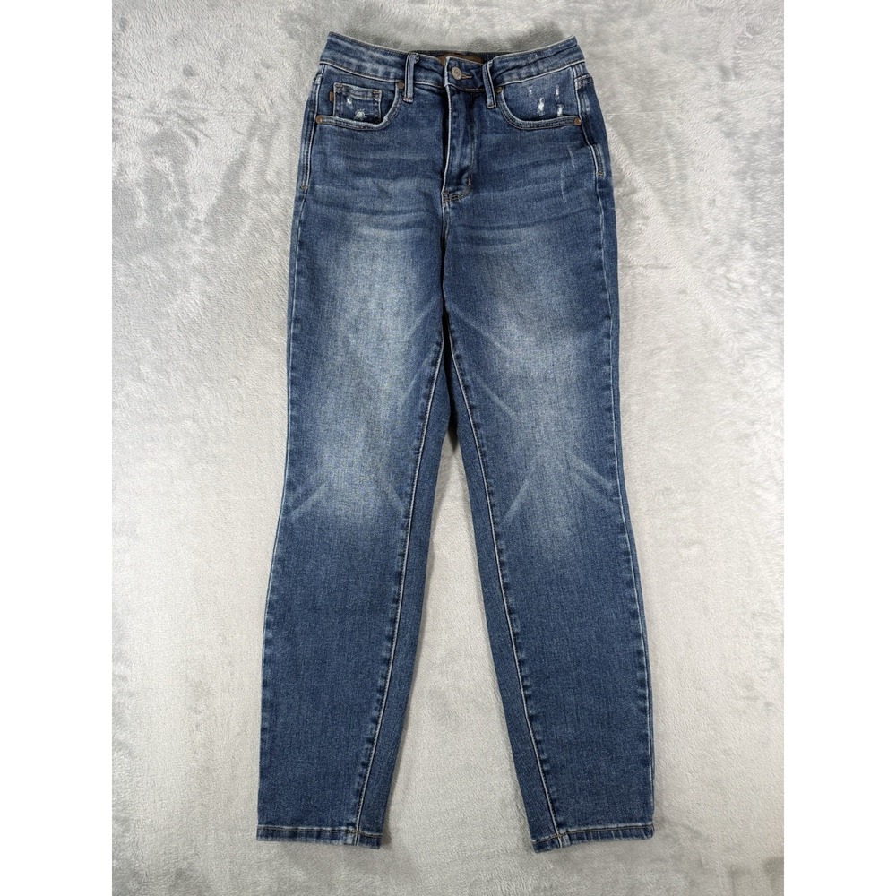 Judy Blue Jeans Womens 5/27 Distressed Stretch Tummy Control